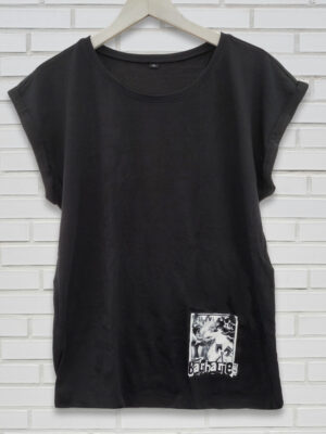 T-Shirt 2025 Women Flowy Black